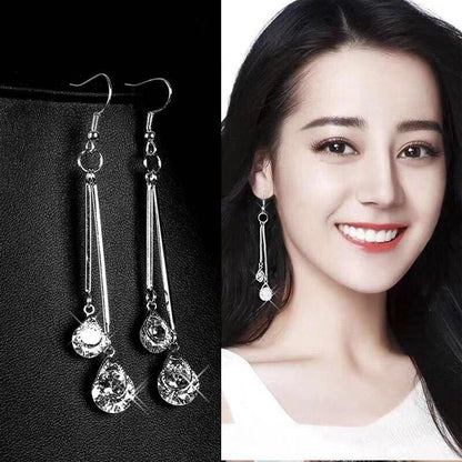 Sense Sterling Sier Long Female Sweet Elegance Eardrops Earrings