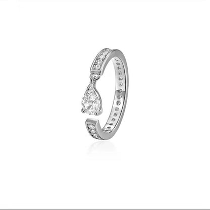 Diamond Open Female Light Luxury Index Rings