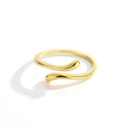 Sterling Sier Water Drop Female Minimalist Rings