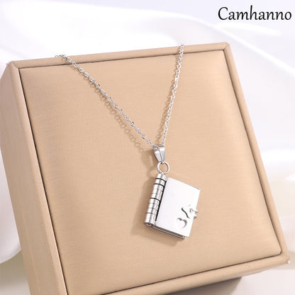 Titanium Steel Love Letter Open Couple Necklaces