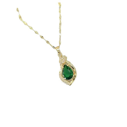 Women's Water Drop Clavicle Chain Temperament Wild Design Necklaces