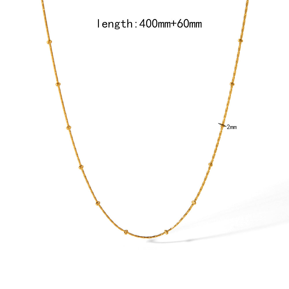 Gold Plated Chain O-shaped Figaro Personality Necklaces