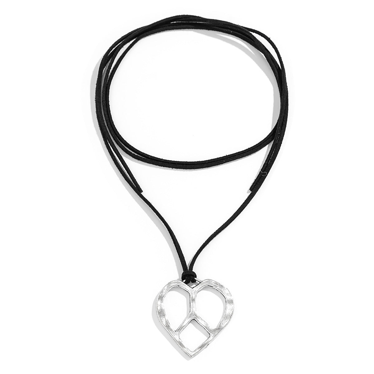 Drawable Wax Line Heart-shaped Simple Metal Necklaces