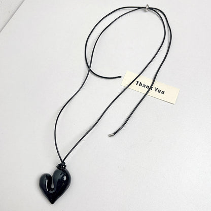 Women's Niche Sweet Cool Irregular Heart Pull Adjustable Fashion Necklaces