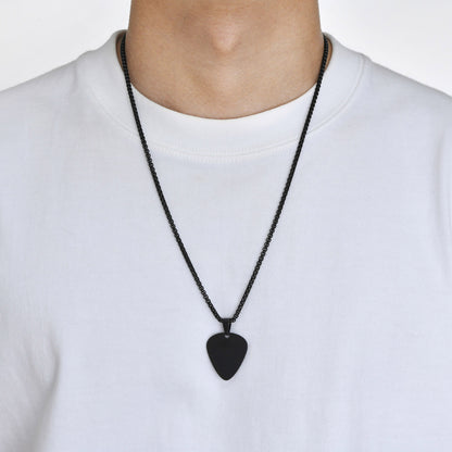 Stainless Steel Light Guitar Pick Black Pendants