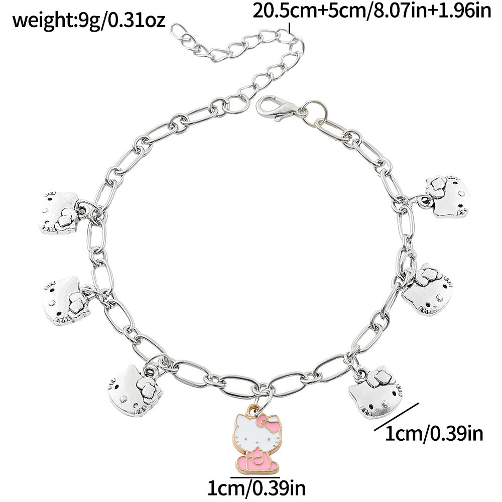 Anime Hello Kitty Clow Beaded Ornament Bracelets