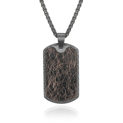 Men's Stainless Steel Crack Fashion Trend Scratch Pendants