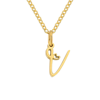 Letter Female Personalized Minority Clavicle Chain Pendants