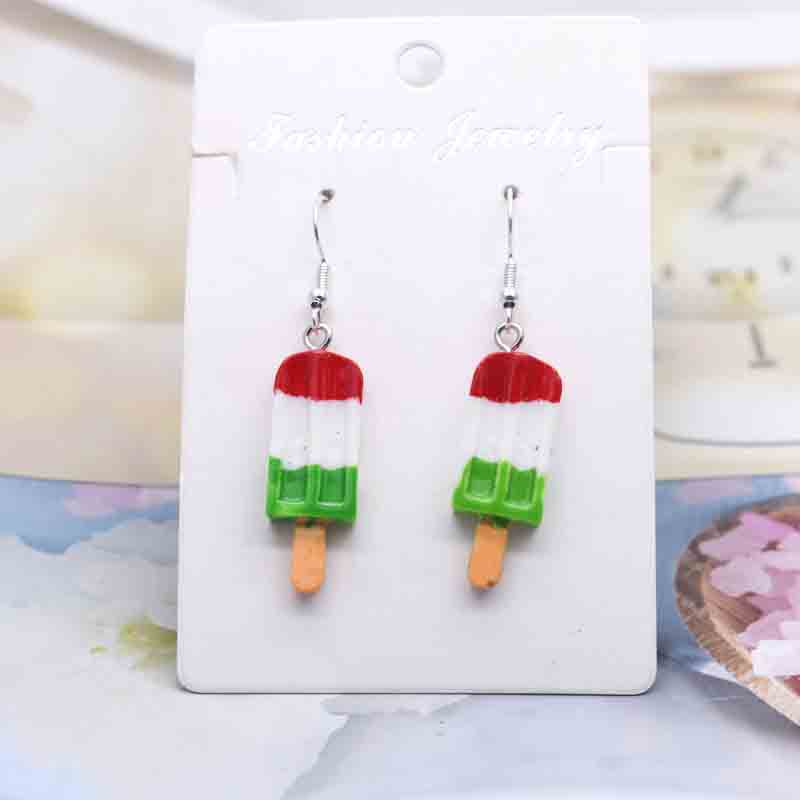 Ice Cream Candy Drink Resin Homemade Earrings