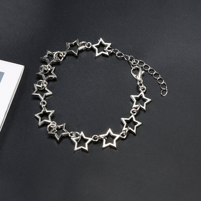 Women's & Men's Hollow Pentagram Fashion Star Gothic Alloy Bracelets