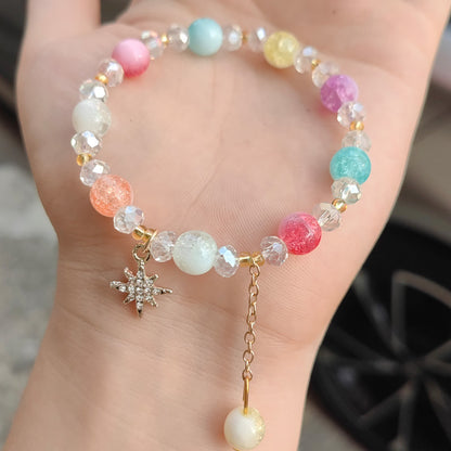 Women's Crown Six-pointed Star Deer Round Beads Bracelets