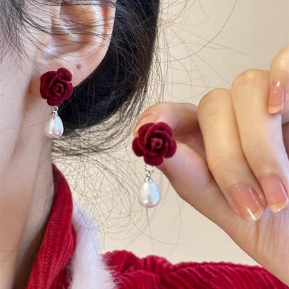 Women's Red Light Luxury High Sense Delicate Earrings