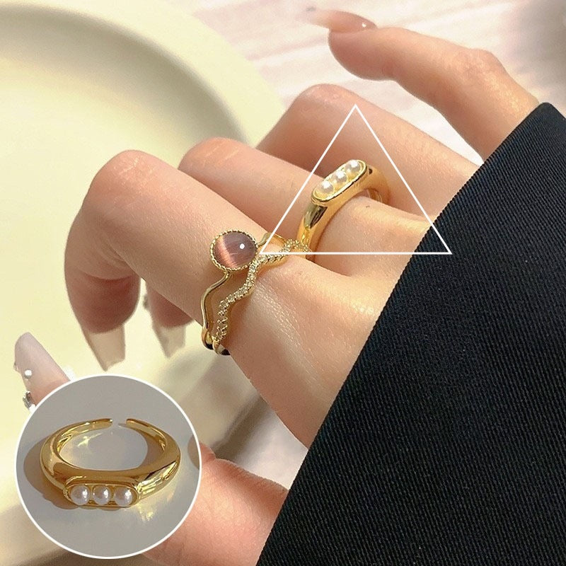 Offer Open Female Retro Fashion Twin Rings