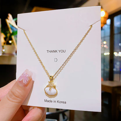 Titanium Steel Female Niche Temperament Entry Lux Necklaces