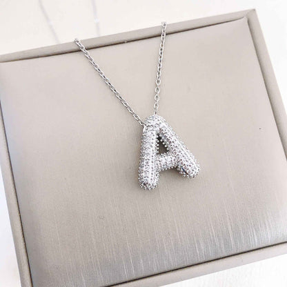 Women's Letter Hip Hop Full Zircon Exquisite Necklaces