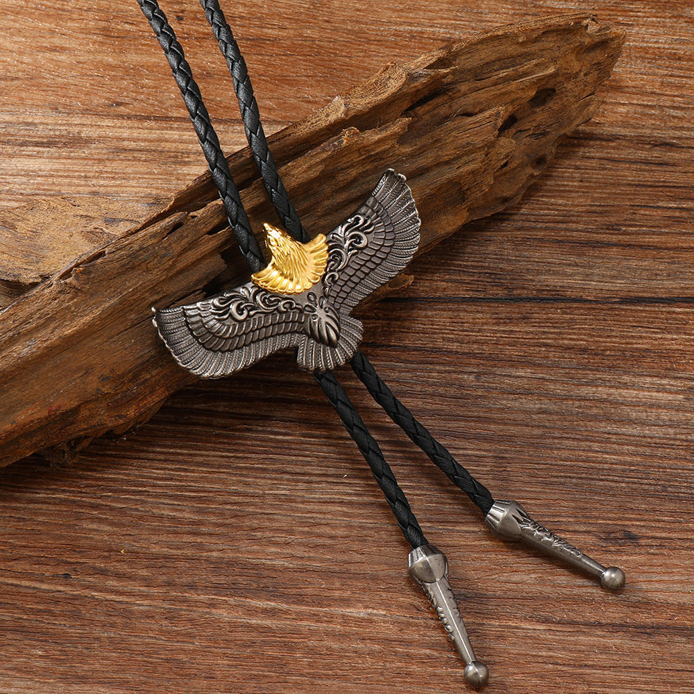 Men's Trendy Retro Flying Eagle Bolo Tie Pendants