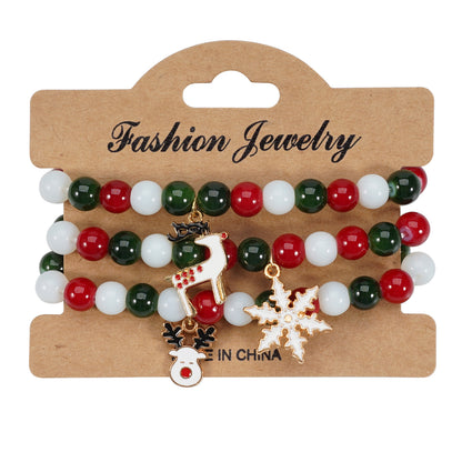 Christmas Snowman Snowflake Tree Old Deer Bracelets