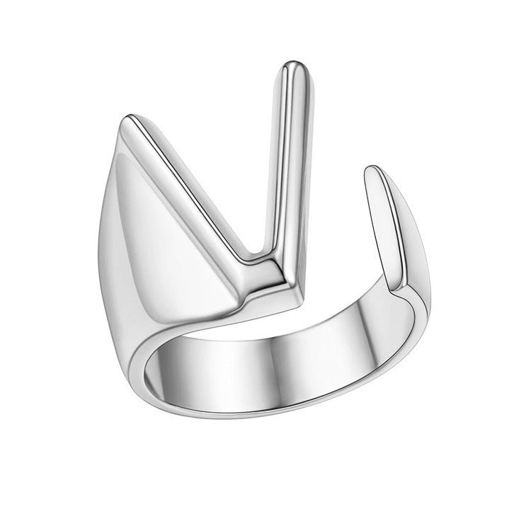 English Letters Female Opening Adjustable Fashion Rings