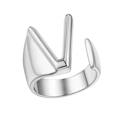 English Letters Female Opening Adjustable Fashion Rings