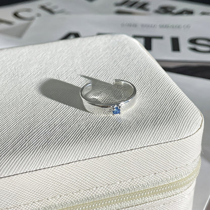 White Bow Geometric Open Female Personality Rings