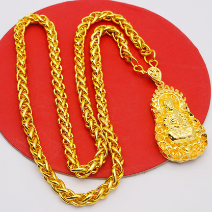 Men's Live Streaming On Gold Plated Large Necklaces