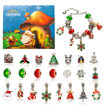 Children's Christmas Blind Box Poke Beaded Calendar Advent Bracelets