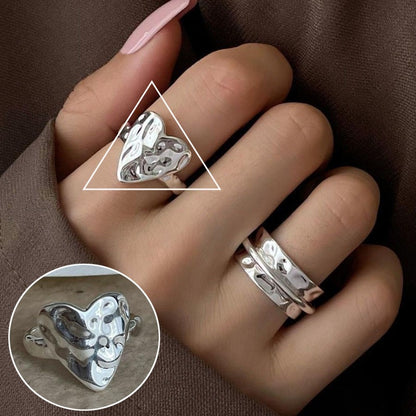 Offer Open Female Retro Fashion Twin Rings