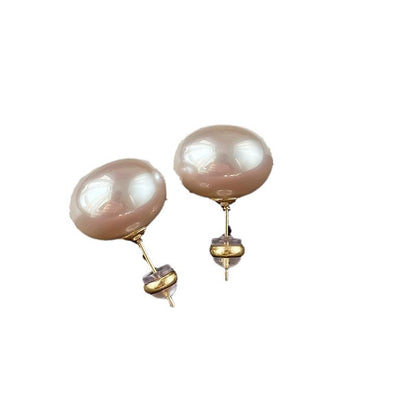 Flour Light Pearl Female Sier Needle Luxury Temperament Earrings