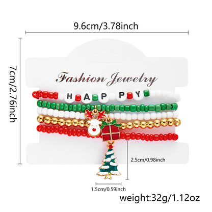Creative Style Santa Claus Tree Polymer Bracelets