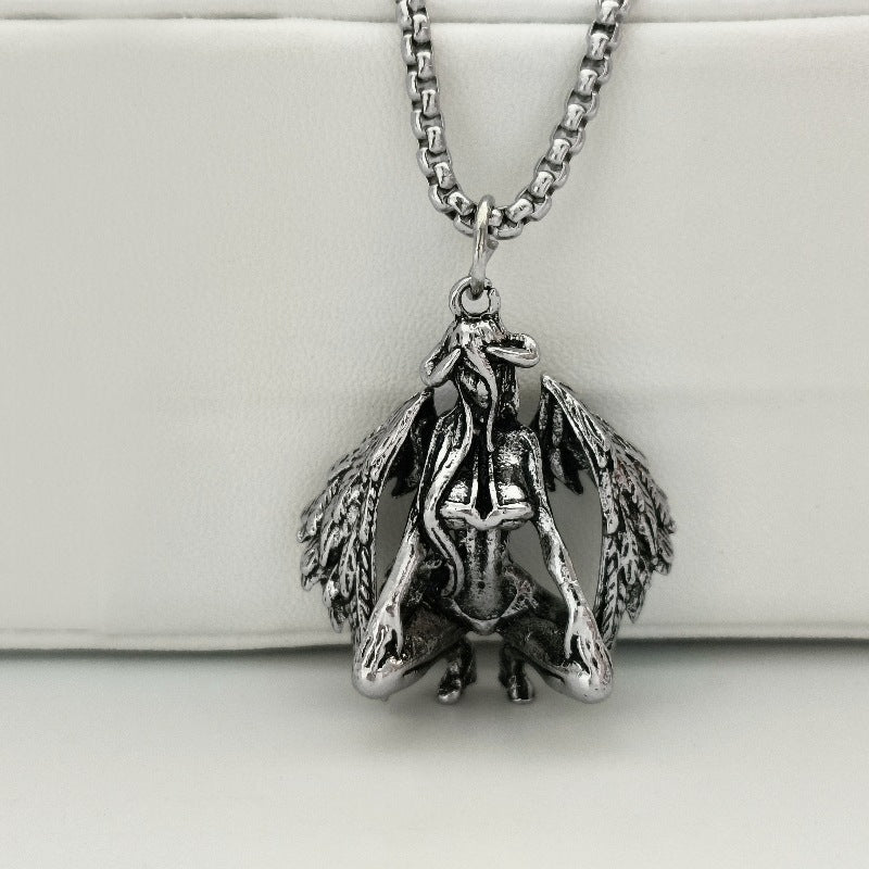 Women's & Men's Sweater Chain Devil Angel Jewelry Light Necklaces