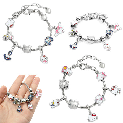 Anime Hello Kitty Clow Beaded Ornament Bracelets