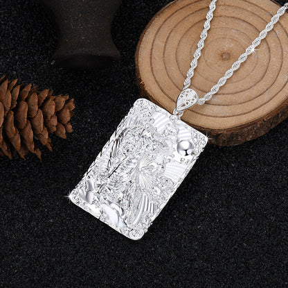 Men's Rope Sier-plated Domineering Chinese Zodiac Live Pendants