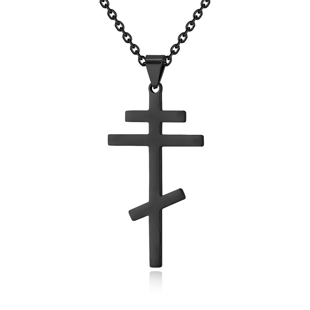 Orthodox Stainless Steel Cross Shelf Unisex Pendants