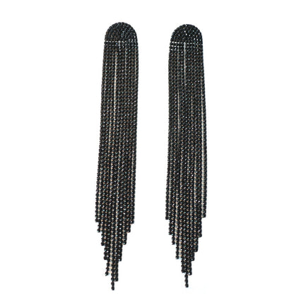 Exaggerated Long Tassel Claw Chain Fashionable Earrings