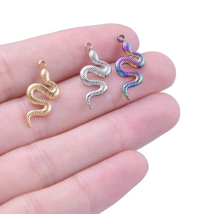 Sier Golden Snake Titanium Colorful Metal Pendants