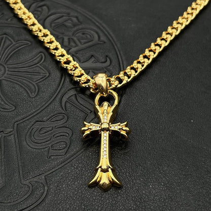 Women's & Men's Large Cross Big Sword Sweater Chain Necklaces