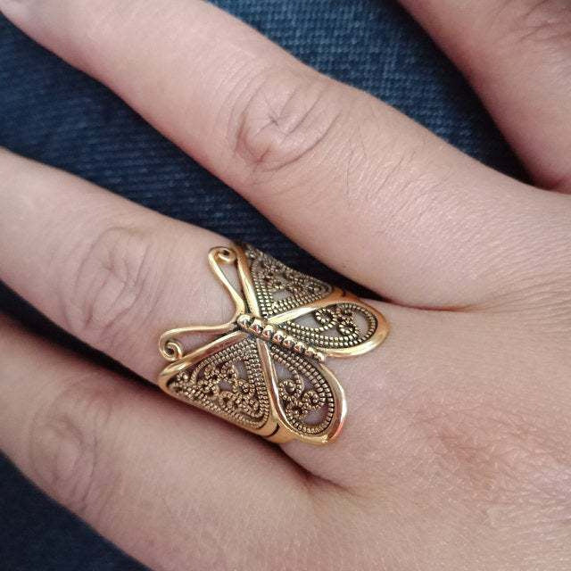 Elegant Alloy Butterfly Opening Adjustable Animal Rings