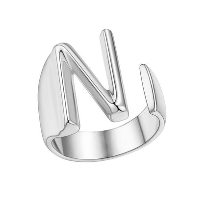 English Letters Female Opening Adjustable Fashion Rings