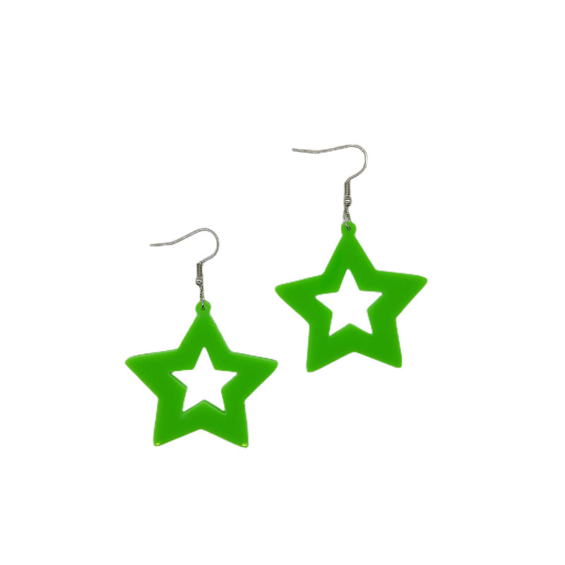 Pentagram Star Lightning Ear Hook Party Decoration Earrings