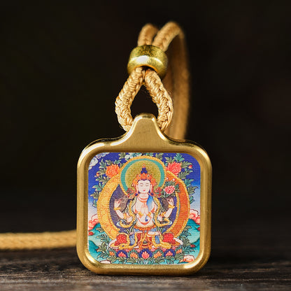 Bodhisattva Dragon Yellow God Of Wealth Necklaces