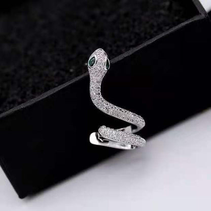 Clip Sier Needle Zircon Simple Personality Rings