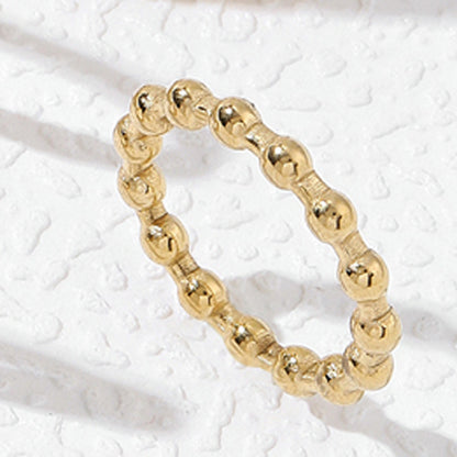 Steel Bamboo Female Six Pattern Niche Rings