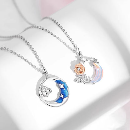Of Fresh Moonstone Fashion Gold Flower Necklaces