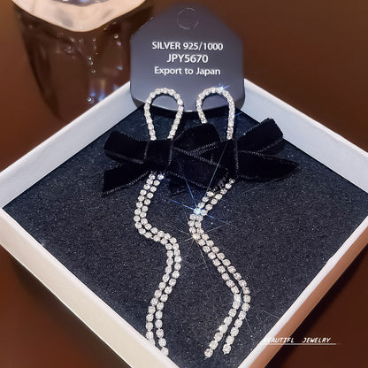 Women's Zircon Tassel High-grade Light Luxury Delicate Earrings