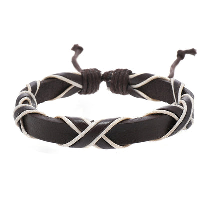 Men's Hand-woven Cross-shaped Multilayer Simplicity Personalized Wear Bracelets