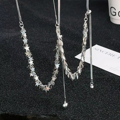 Love Star Sequin Tassel Fashion Temperament Necklaces
