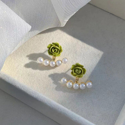 Green Fresh Light Luxury High-grade Fashionable Earrings