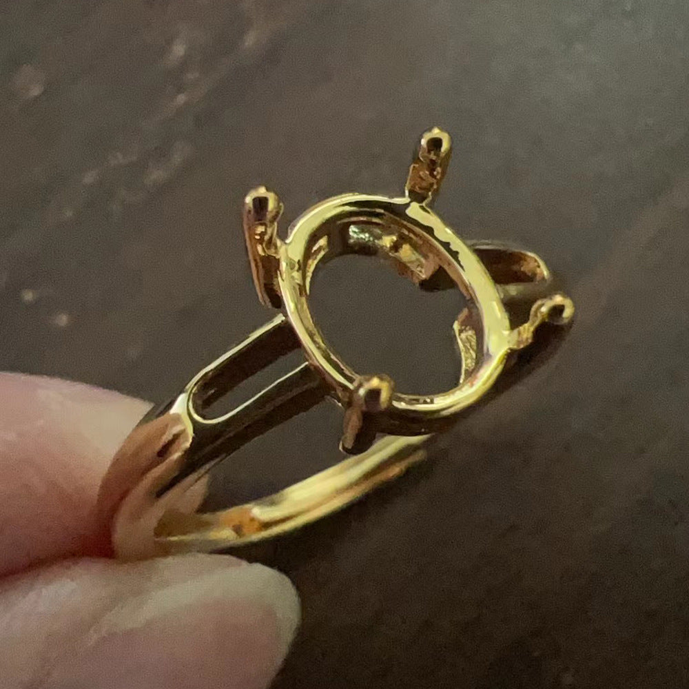 Frame Open Mouth Autumn Copper Alloy Electroplating Sier Rings