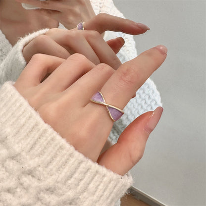 Glazed Butterfly Female Western Style Design High Sense Unique Rings
