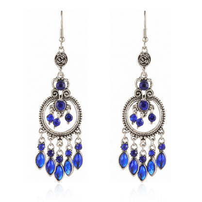 Women's Jewelry Retro Round Hollow Chinese Style Earrings